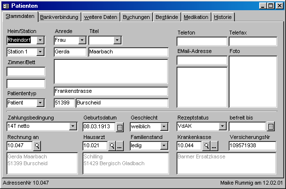 Form Patienten